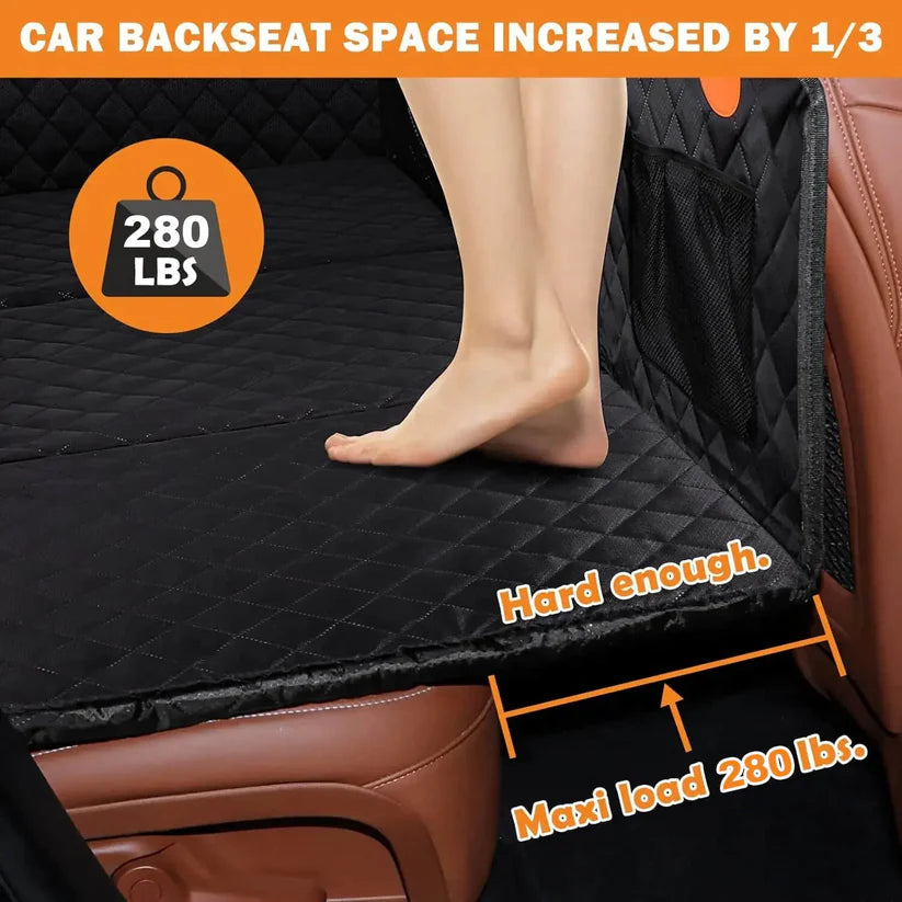 6-In-1 Dog Car Seat Cover for Back Seat, Waterproof Dog Car Hammock with Mesh Window, Non-Slip Pet Backseat Protector for Cars, Trucks and Suvs