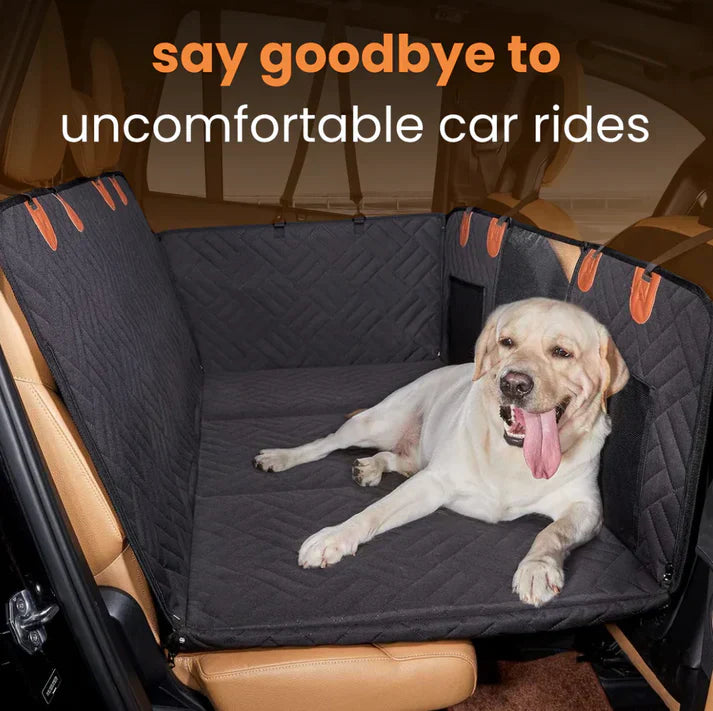 6-In-1 Dog Car Seat Cover for Back Seat, Waterproof Dog Car Hammock with Mesh Window, Non-Slip Pet Backseat Protector for Cars, Trucks and Suvs